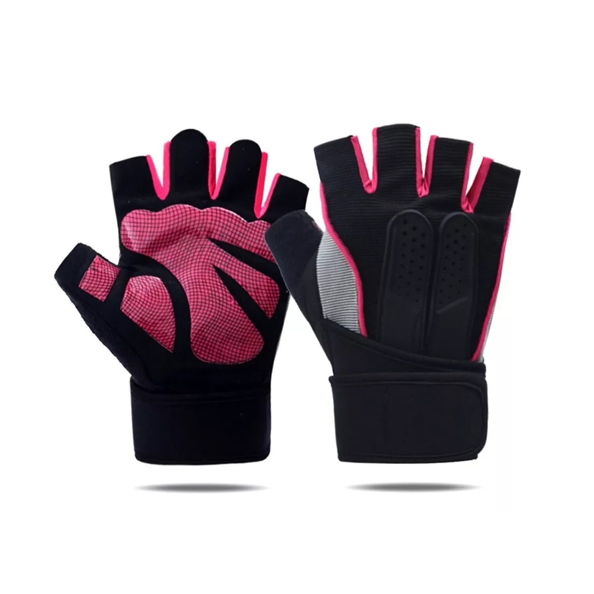 Guantes Gym Tacticos Pesas Crossfit Gimnasio Mujer Hombre Rosa L