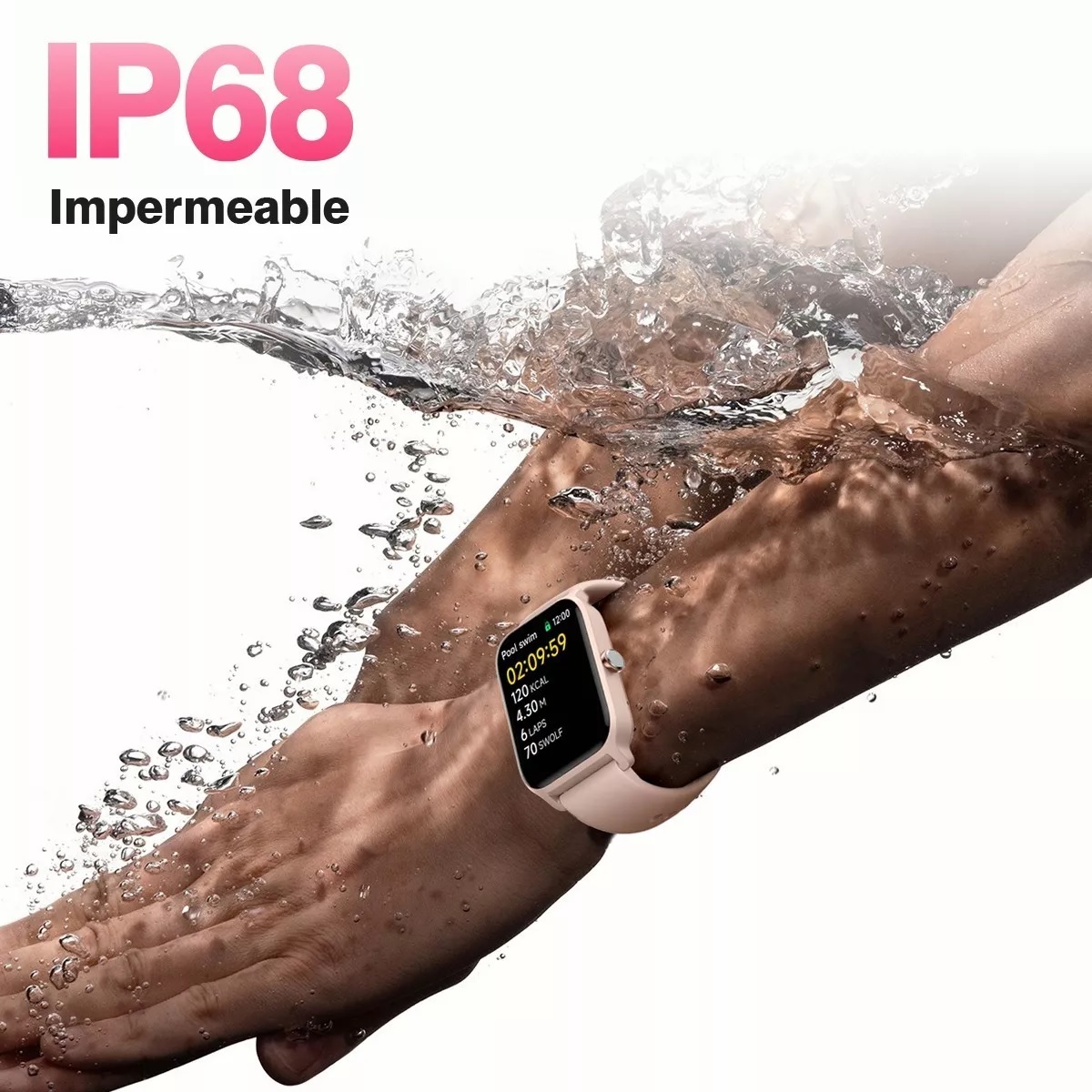 Smartwatch 1.8'' Reloj Inteligente Bluetooth Llamada Alexa Rosa