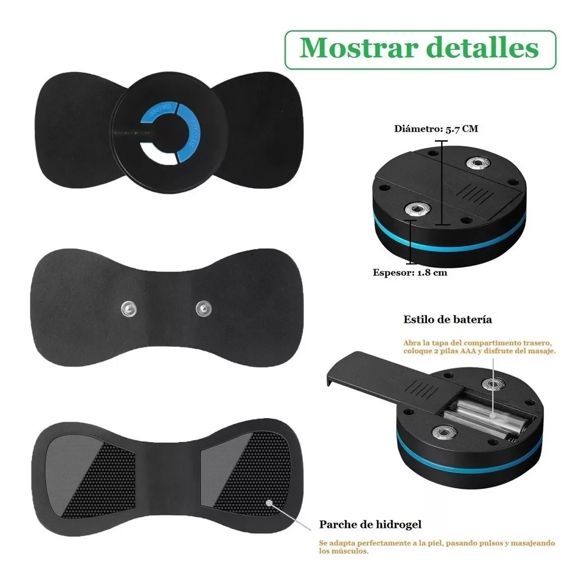 Masajeador Eléctrico Cuello Espalda Aparato Portáti Muscular