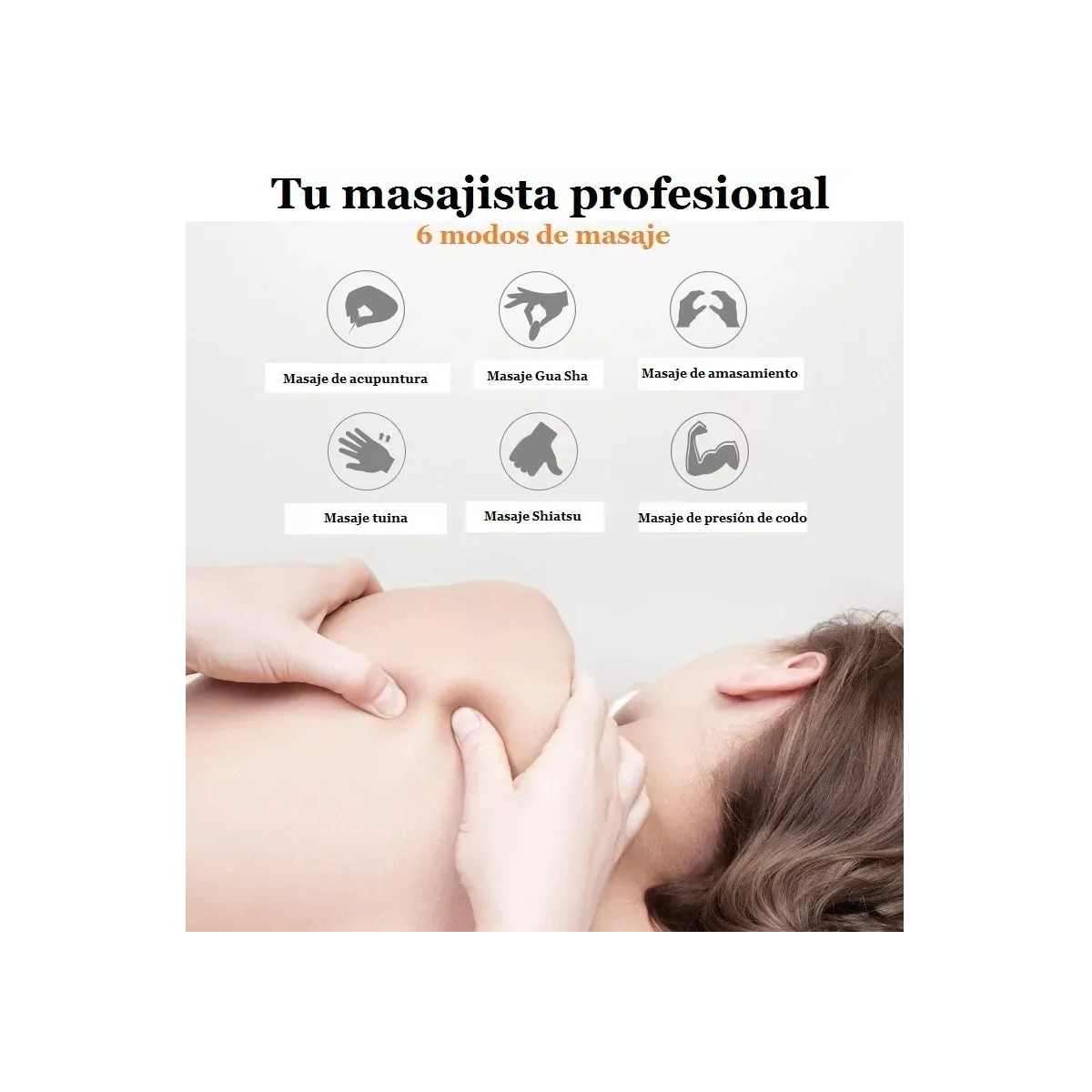 Masajeador Eléctrico Cuello Espalda Aparato Portáti Muscular