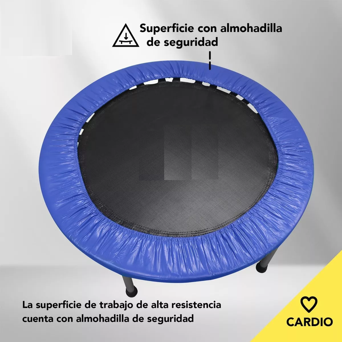 Trampolin Brincolin Aeróbico 91cm Tumbling Fitness Gym Ejerc Azul