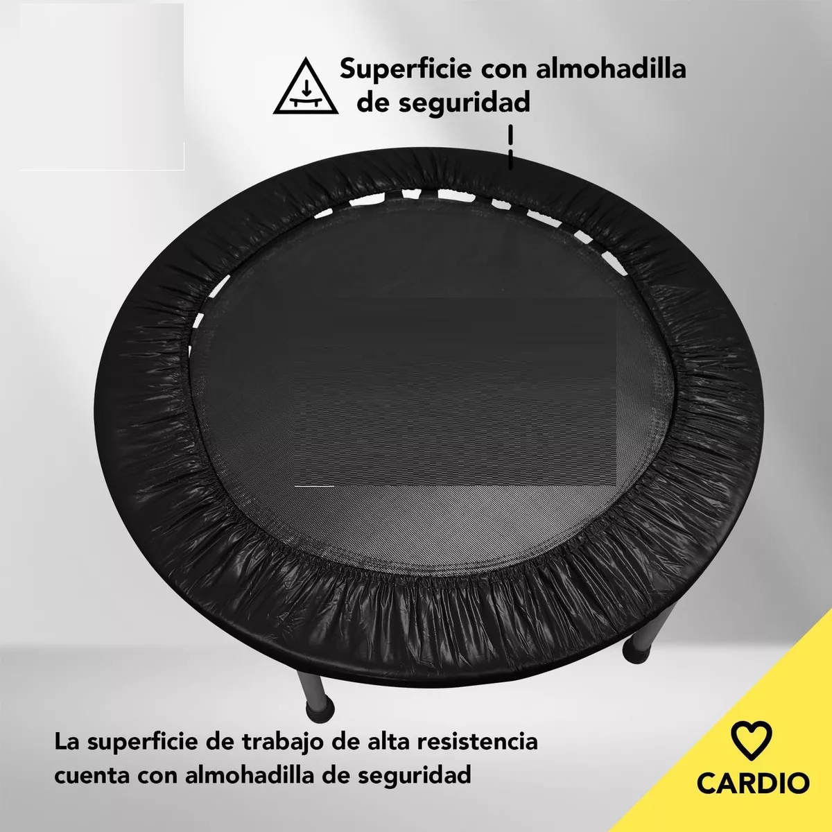 Trampolin Brincolin Aeróbico 91cm Tumbling Fitness Gym Ejerc Negro