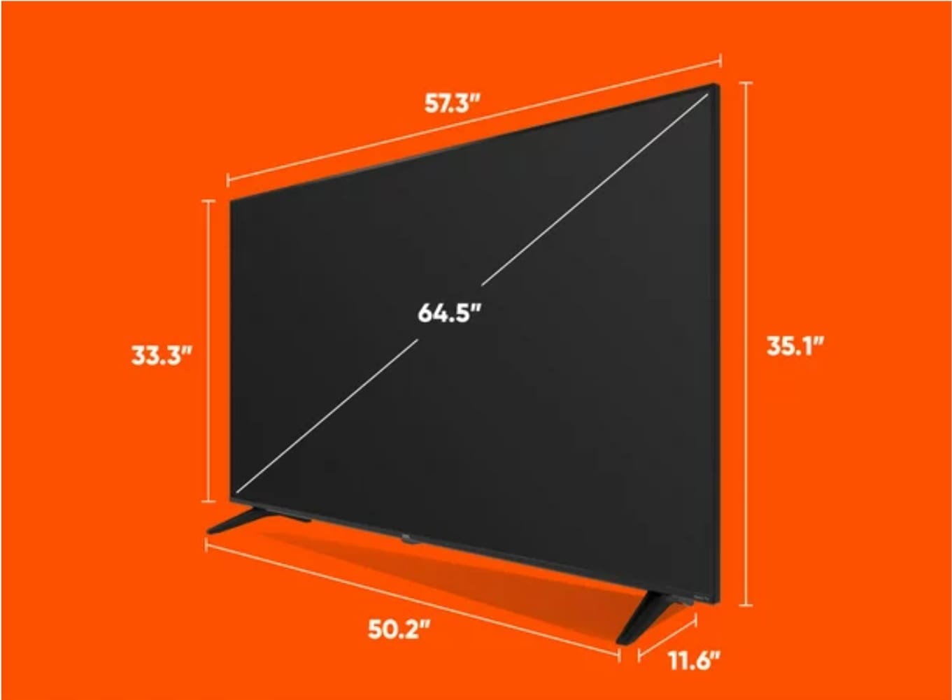 Onn. 65 Class 4K UHD (2160P) LED Roku Smart TV HDR 100012587