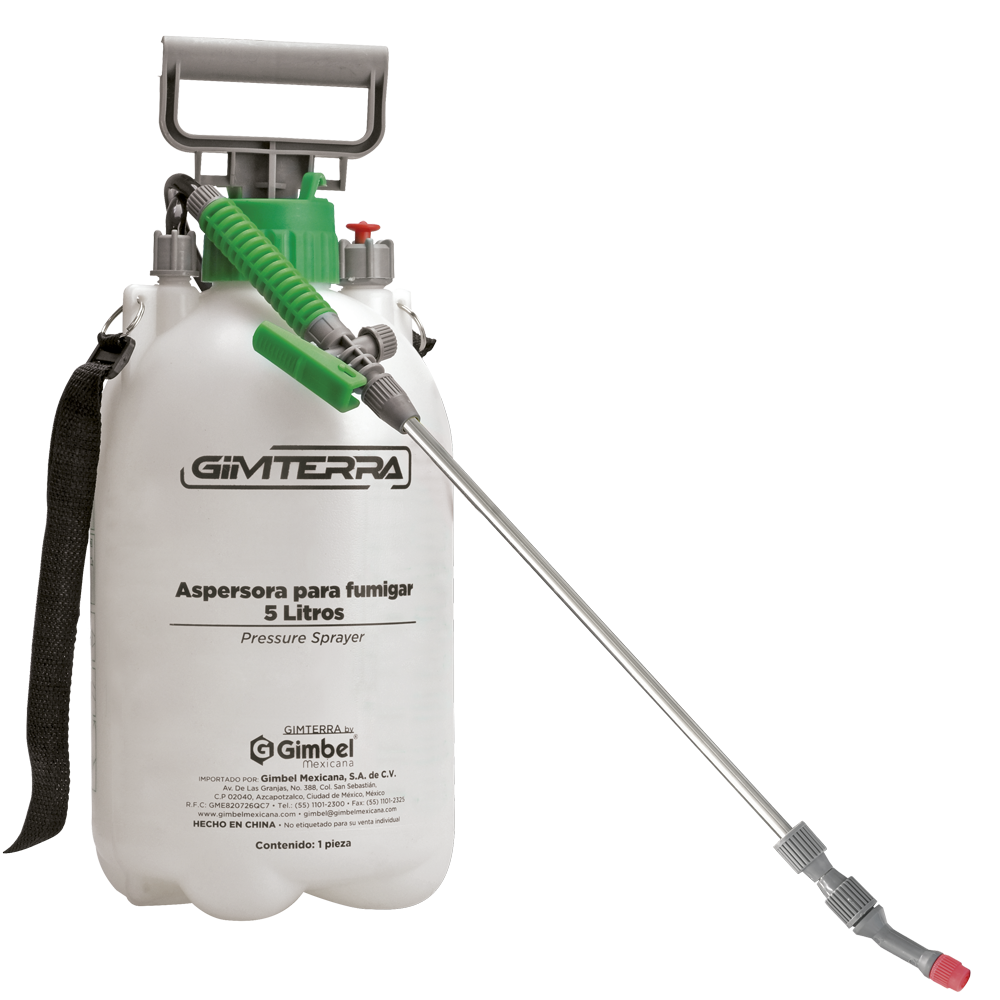 Aspersora para fumigar 8 Litros De plástico Sello de Goma Lanza resistente a la corrosión de 430 mm de largo Aspersión Ajustable