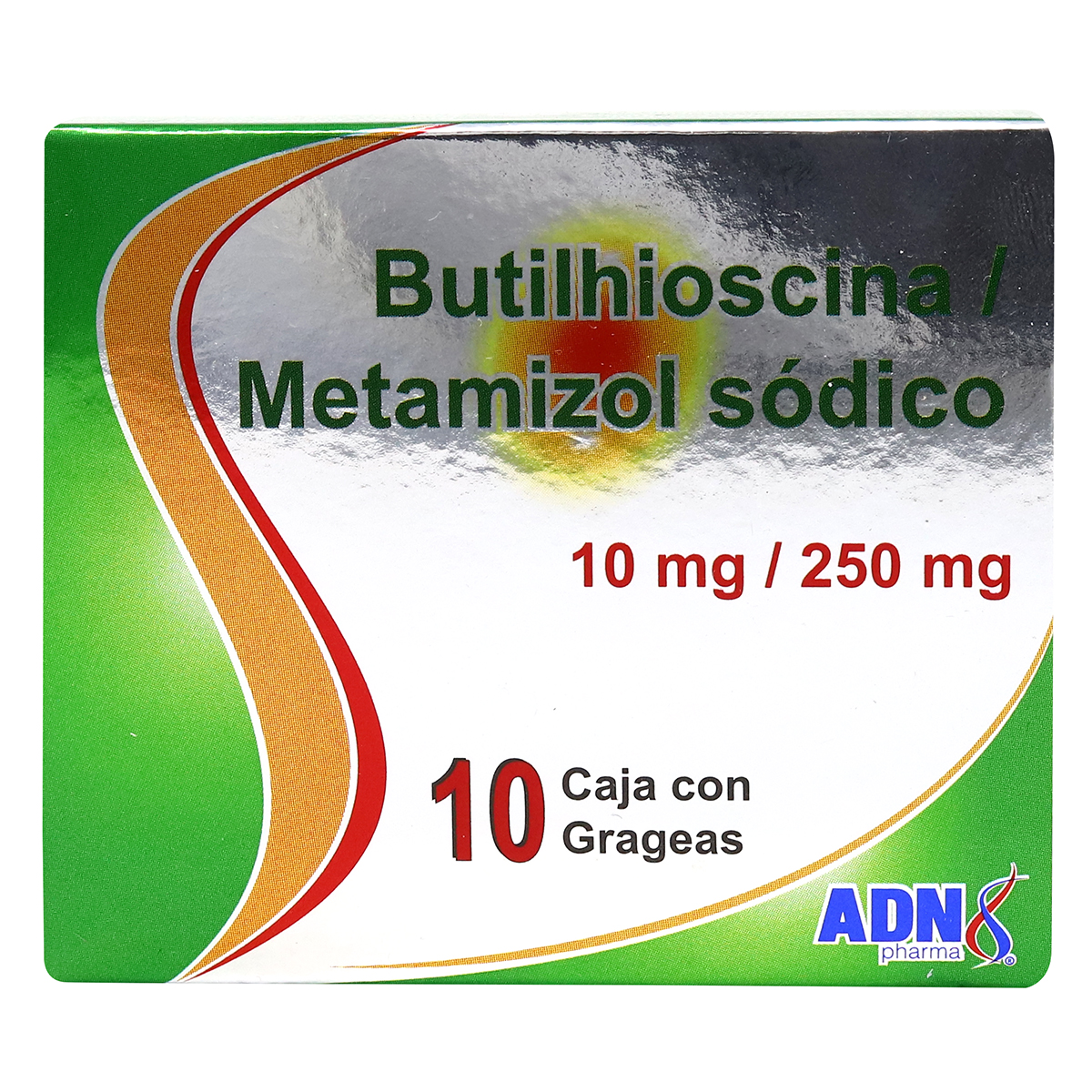 BUTILHIOSCINA / METAMIZOL SÓDICO CAJA CON 10 GRAGEAS 10 MG / 250 MG