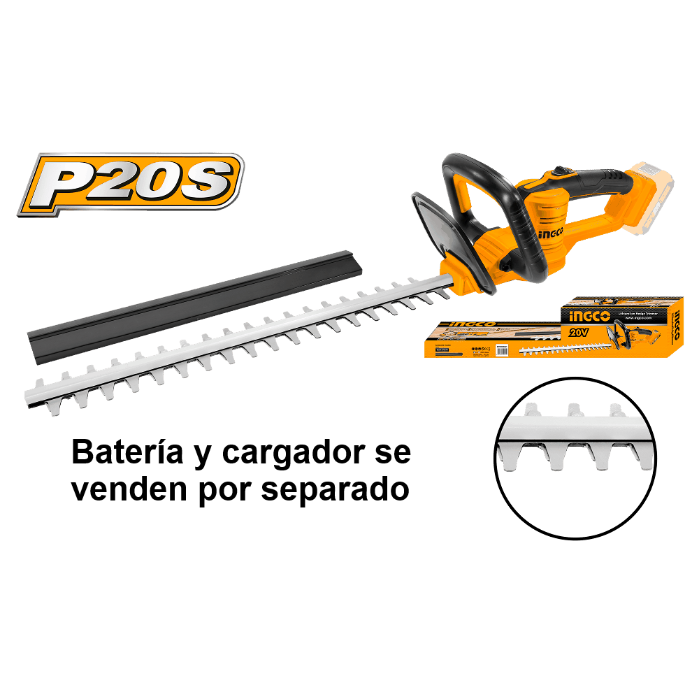 Cortasetos 20V con bateria y cargador Ingco