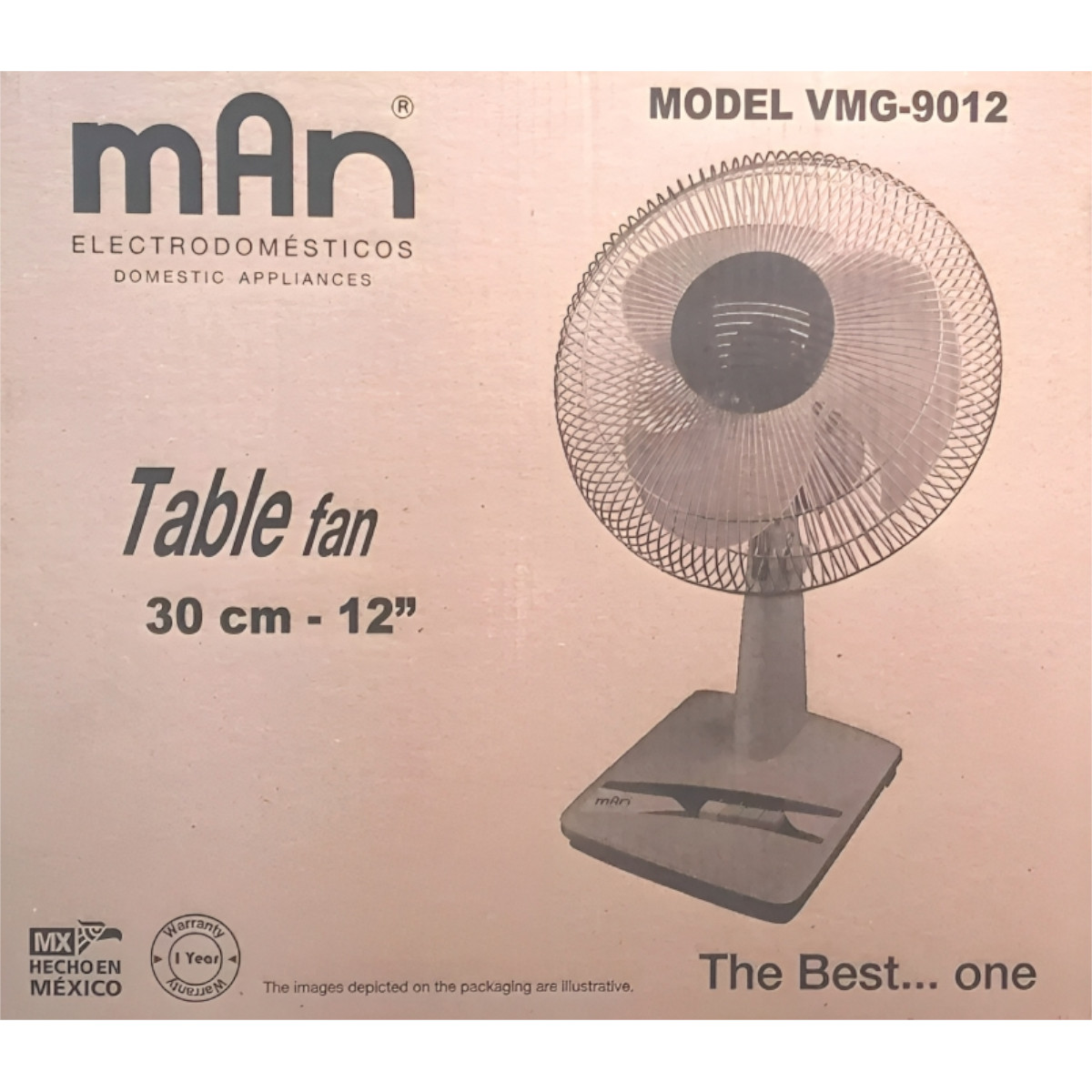 Ventilador de Mesa MAN VMG-9012 12 pulgadas 3 Velocidades