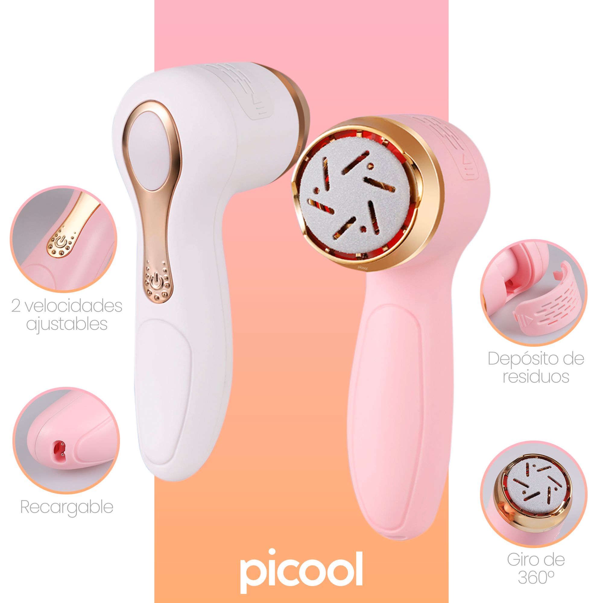 Lima Electrica Para Pies Pedicura Profesional Recargable Usb