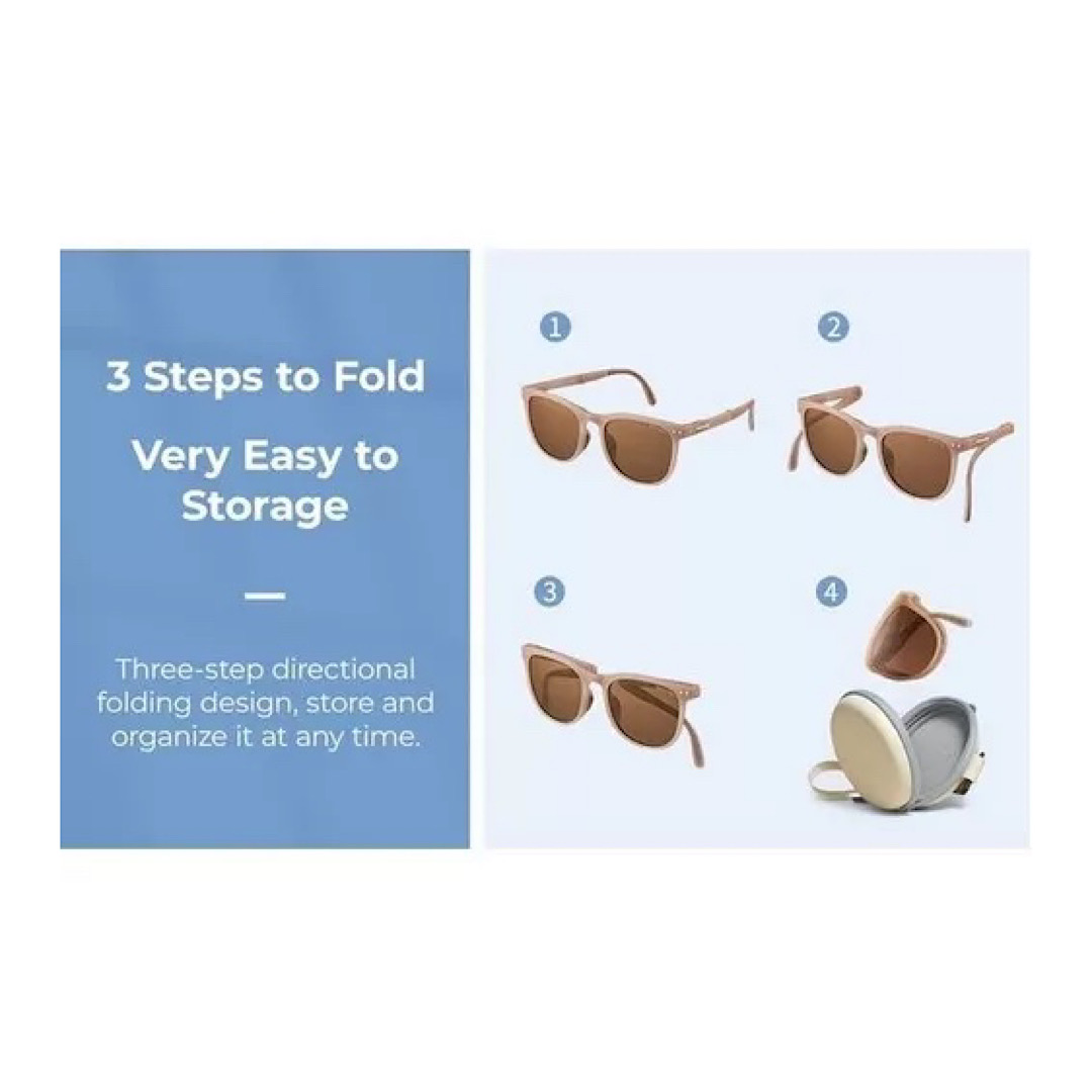Gafas De Sol Plegables Polarizadas Anti-uv Unisex + Estuche