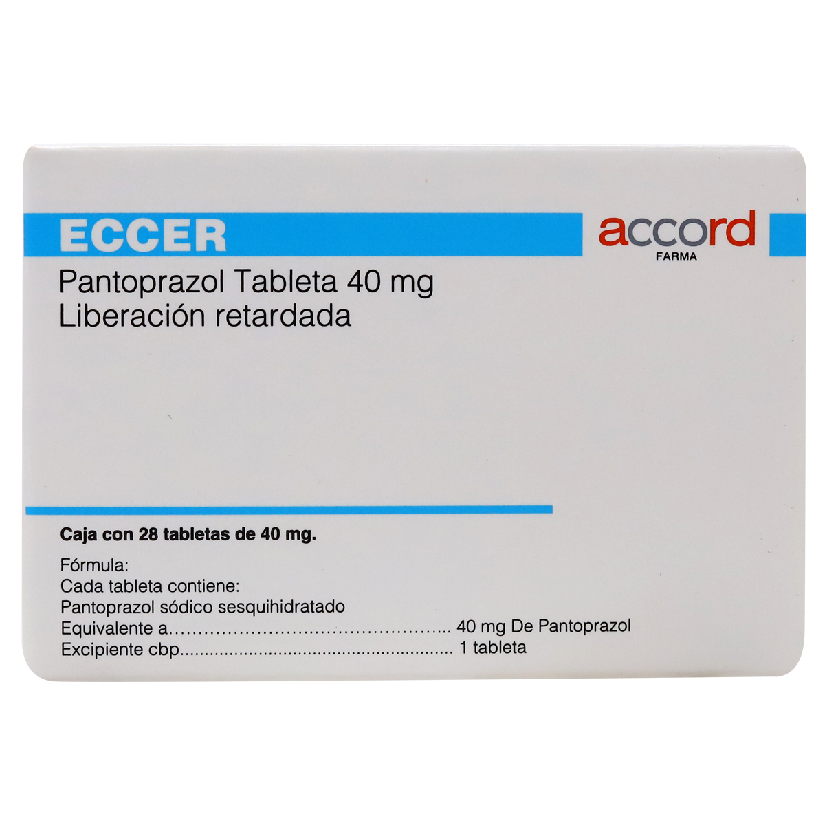 ECCER PANTOPRAZOL 40MG 28 TABLETAS DE LIBERACIÓN RETARDADA