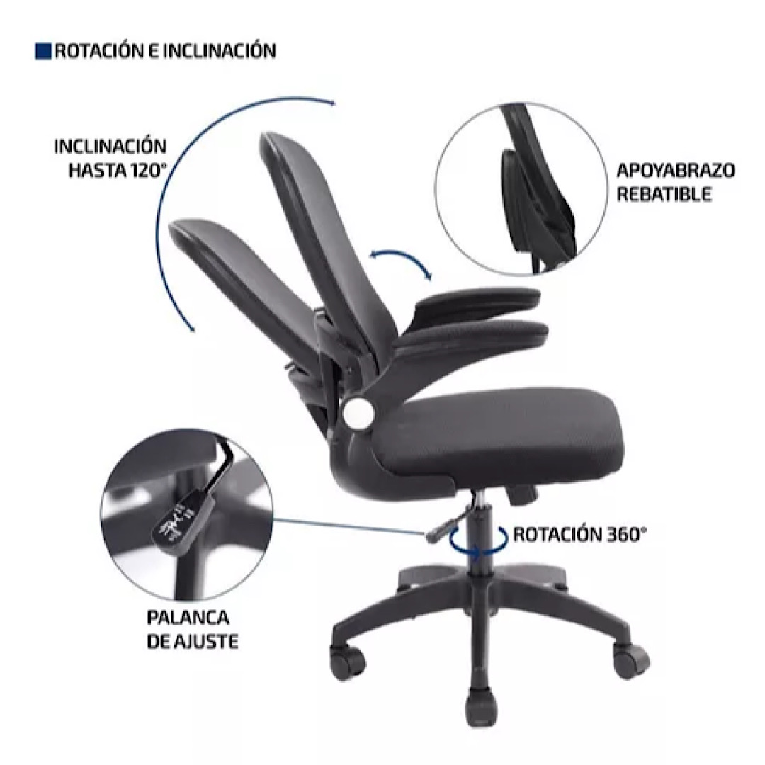 Silla Ejecutiva Oficina Ergonomica Ajustable Mesh Escritorio Apoyabrazos Moviles