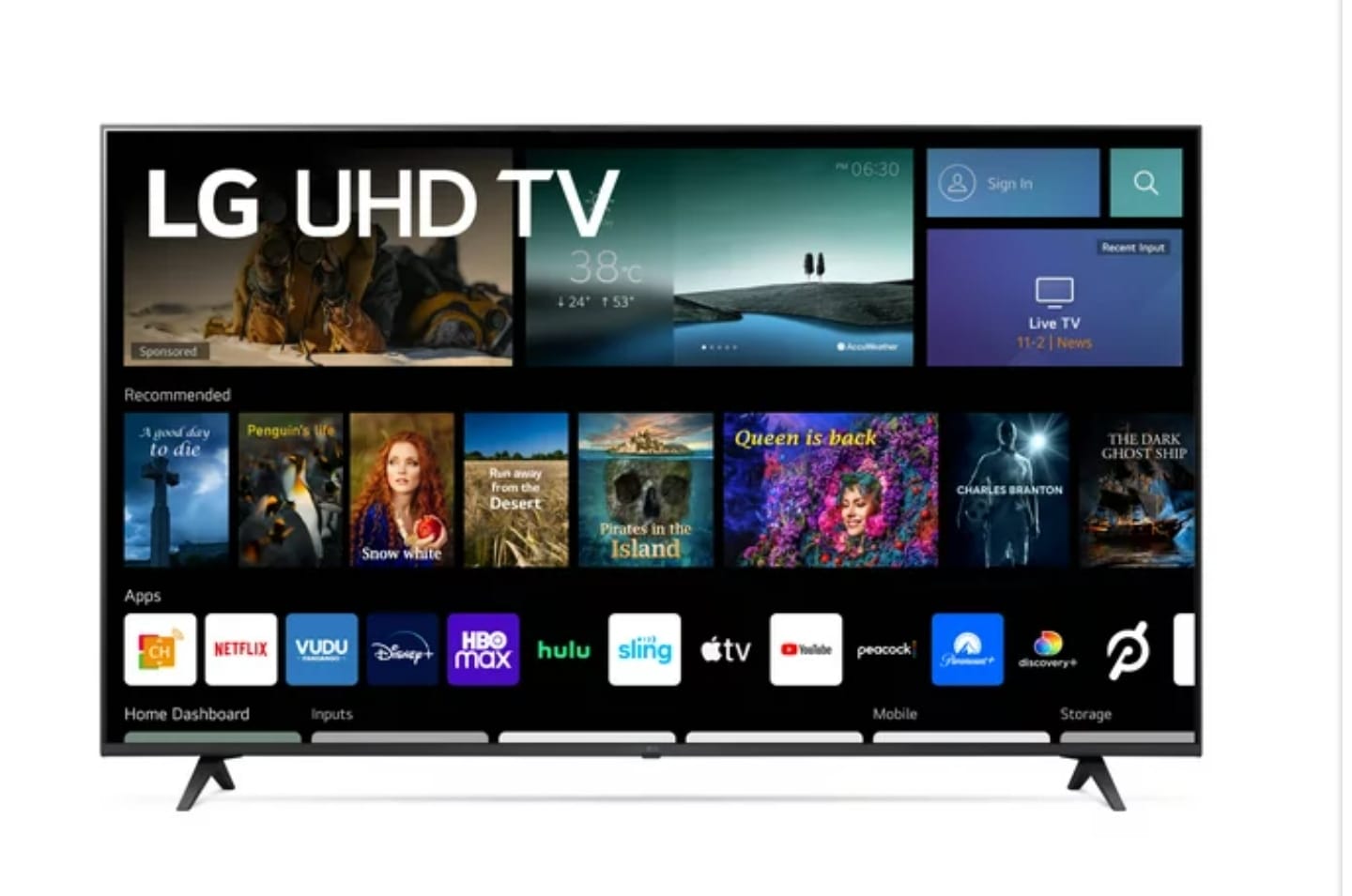 LG 55 Class 4K UHD webOS Smart TV  55UQ7070ZUE