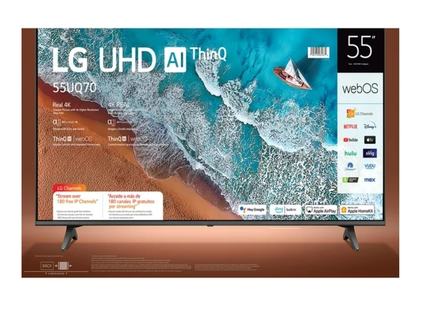 LG 55 Class 4K UHD webOS Smart TV  55UQ7070ZUE