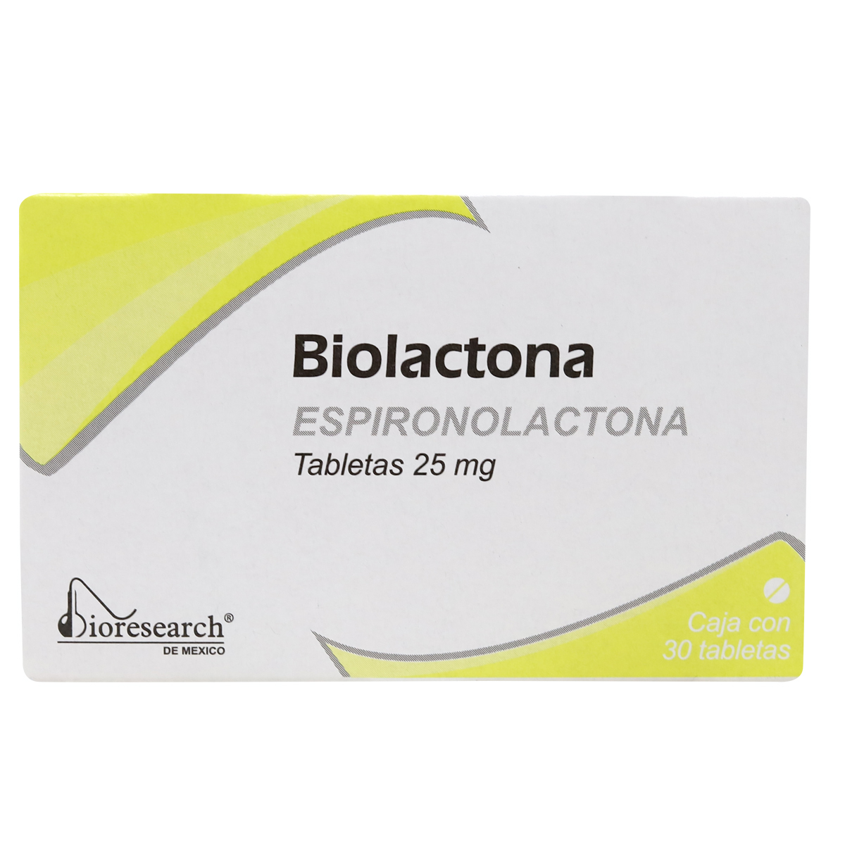 BIOLACTONA ESPIRONOLACTONA 30 TABLETAS 25 MG BIORESEARCH