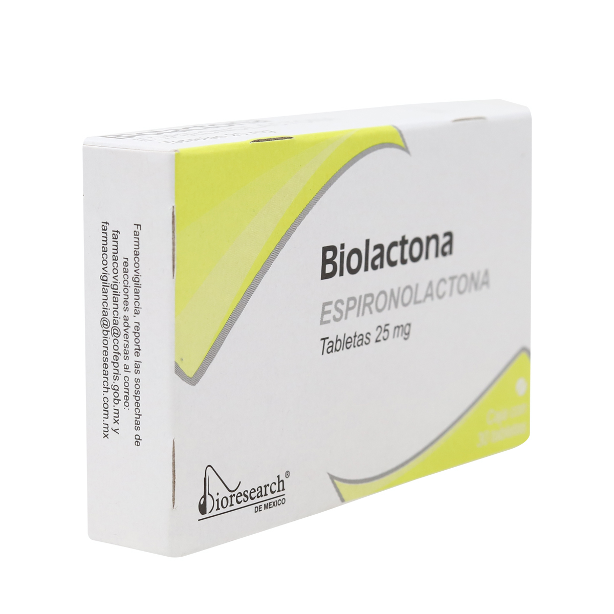 BIOLACTONA ESPIRONOLACTONA 30 TABLETAS 25 MG BIORESEARCH