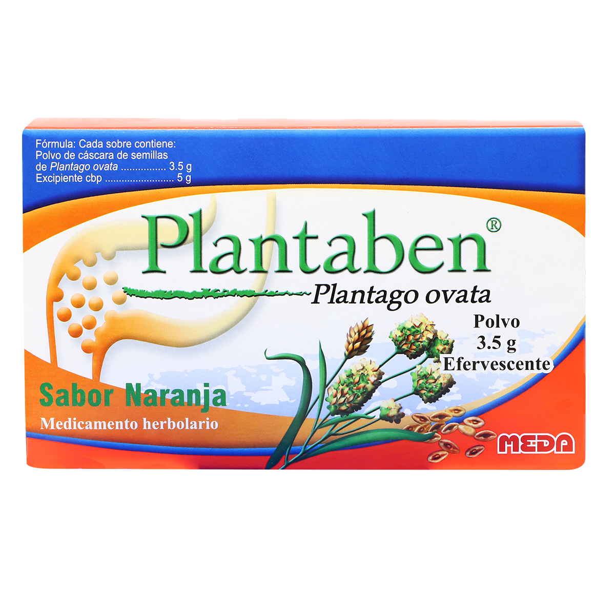 PLANTABEN PLANTAGO OVATA SABOR NARANJA MEDICAMENTO HERBOLARIO POLVO EFERVESENTE CAJA CON 30 SOBRES CON 5G