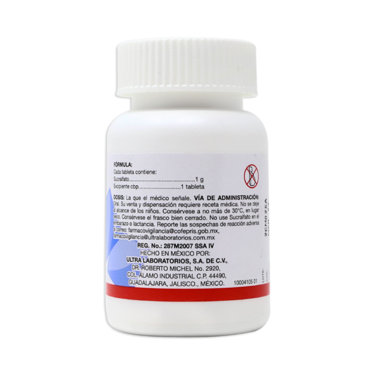 BEADVANCE, SUCRALFATO, FRASCO CON 40 TABLEETAS 1G