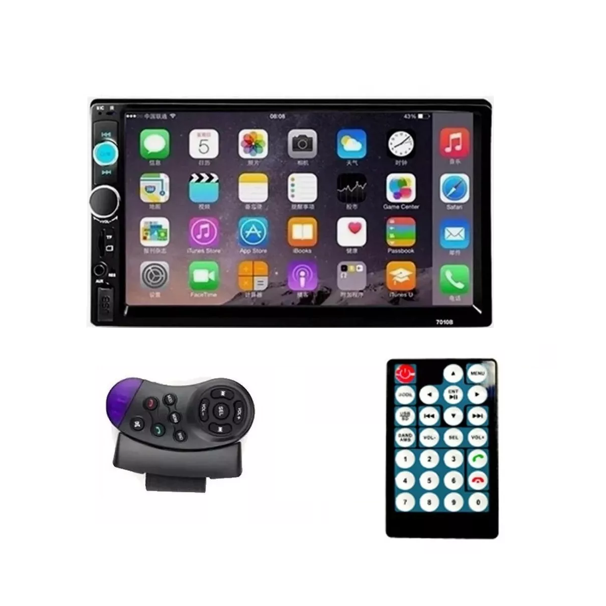 Espejo Enlace Bt Car Stereo 7 Pulgadas 7018b Hd Pantalla Táctil