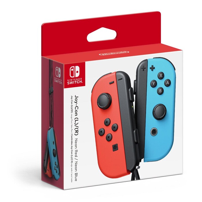 Set De Control Joystick Inalámbrico Nintendo Switch Joy-con (l)/(r) Rojo Neón Y Azul Neón Nuevo