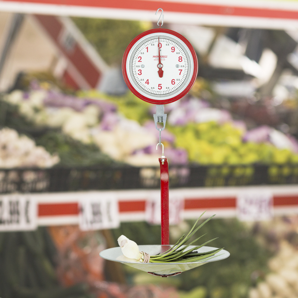 Báscula Colgante De Reloj 10kg Para Medición Fácil y Precisa De Peso Cucharon Plástico ABS grabado Alimenticio Charola De Aluminio-Hasta 10 Kg