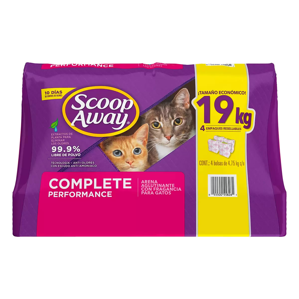 Arena Para Gato Scoop Away 19 kg Aglutinante