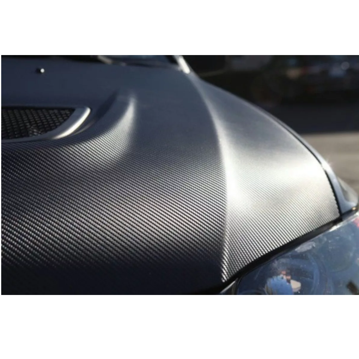 Vinil Automotriz Fibra De Carbono Negro Textura 30 Cm X 3 Mt