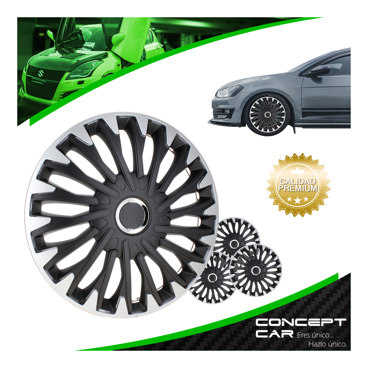 Juego 4 Tapones De Rin Calidad Premium Quantum Pro Rin 14