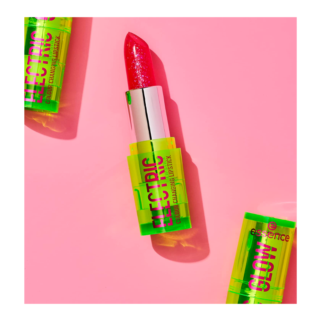 Essence | Barra de Labios Eléctrica de Cambio de Color | Rosa Natural Reactiva al pH para Todos los Tonos de Piel | Vegana y Libre de Crueldad | Sin Gluten, Sin Aceite y Sin Parabenos.
