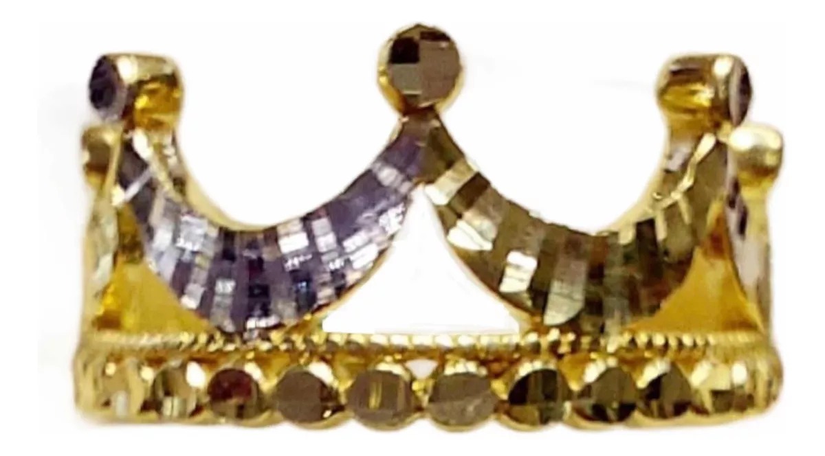 Anillo Corona Diamantada Oro 10K. + Obsequio