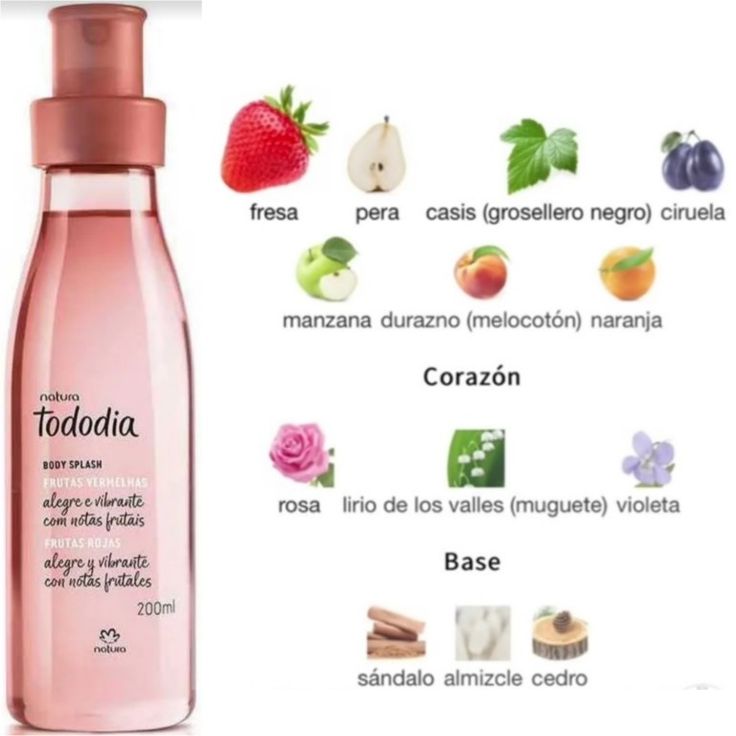 Body Splash Frutos Rojos Tododia Natura 200 ml