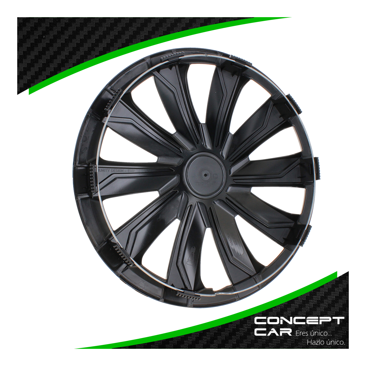 Juego 4 Tapones Rin Calidad Premium Cromo Typhoon Rin 15