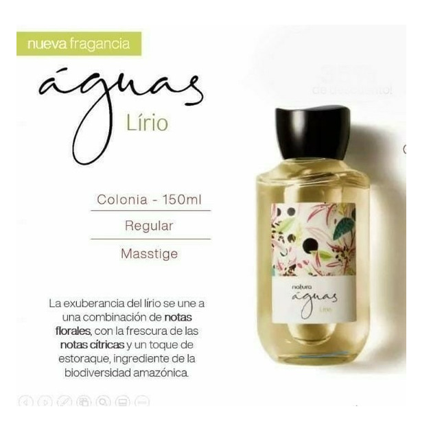 Colonia Aguas Lirio Femenina Natura 150ml
