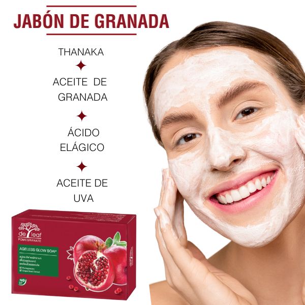 Pack 2 Jabones de Granada Natural 100 g. Reduce el melasma y las manchas. Hidratación Total.