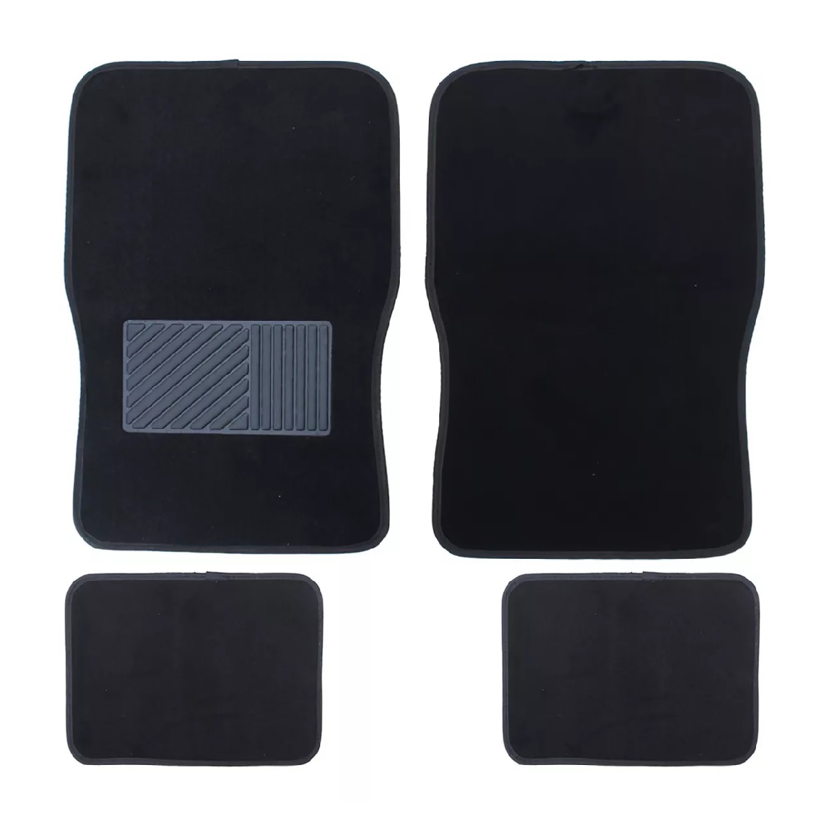 Tapete Automotriz Flocado Pvc Universal Antideslizante 4 Pzs