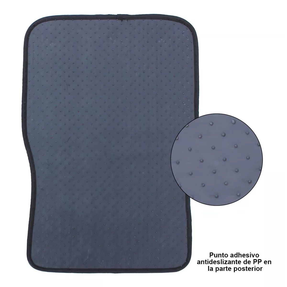 Tapete Automotriz Flocado Pvc Universal Antideslizante 4 Pzs