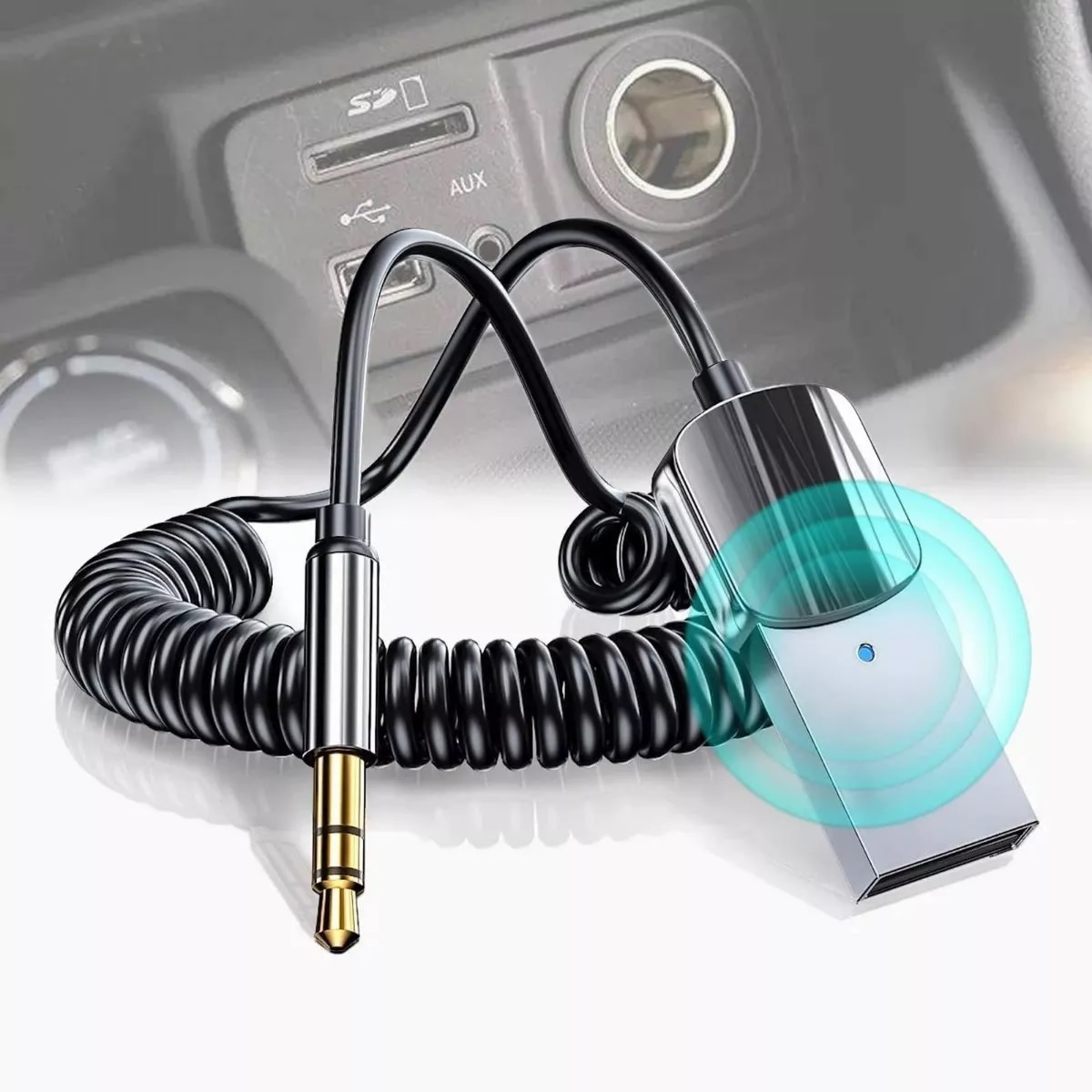 Receptor Auxiliar Bluetooth 5.1 Para Aux Coche Manos Libres