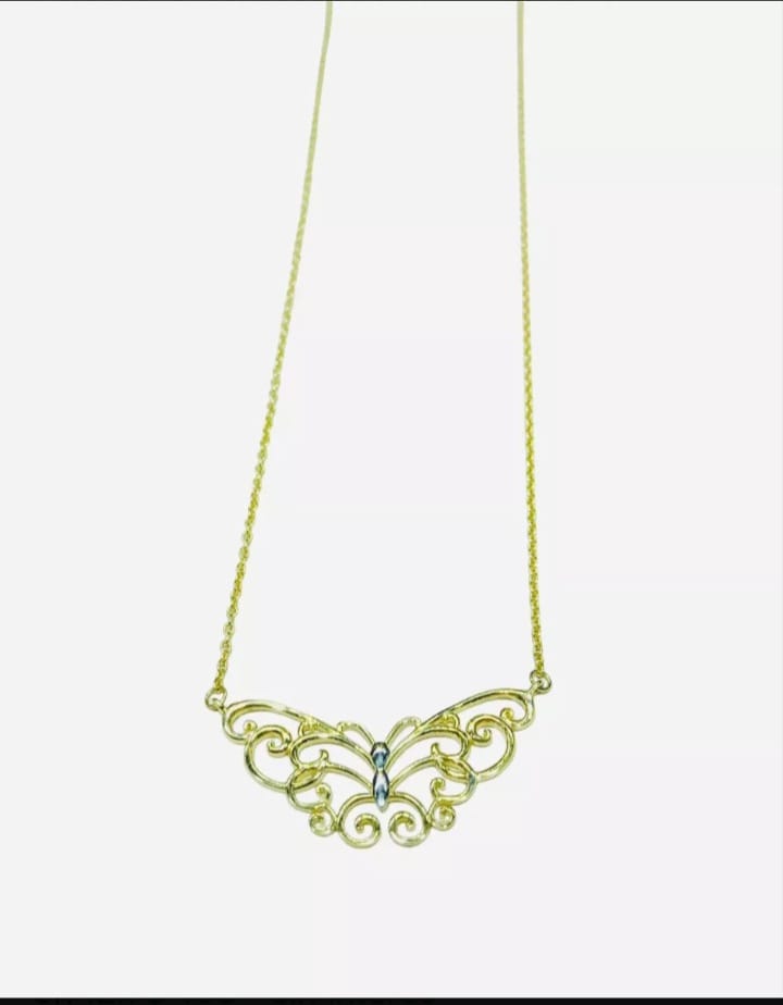 Gargantilla Mariposa Oro 10k + Obsequio