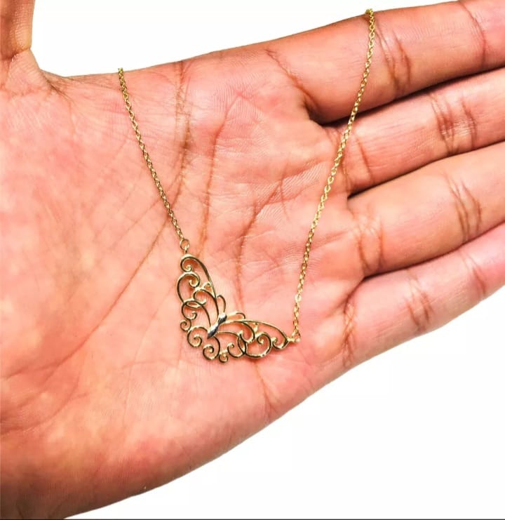 Gargantilla Mariposa Oro 10k + Obsequio