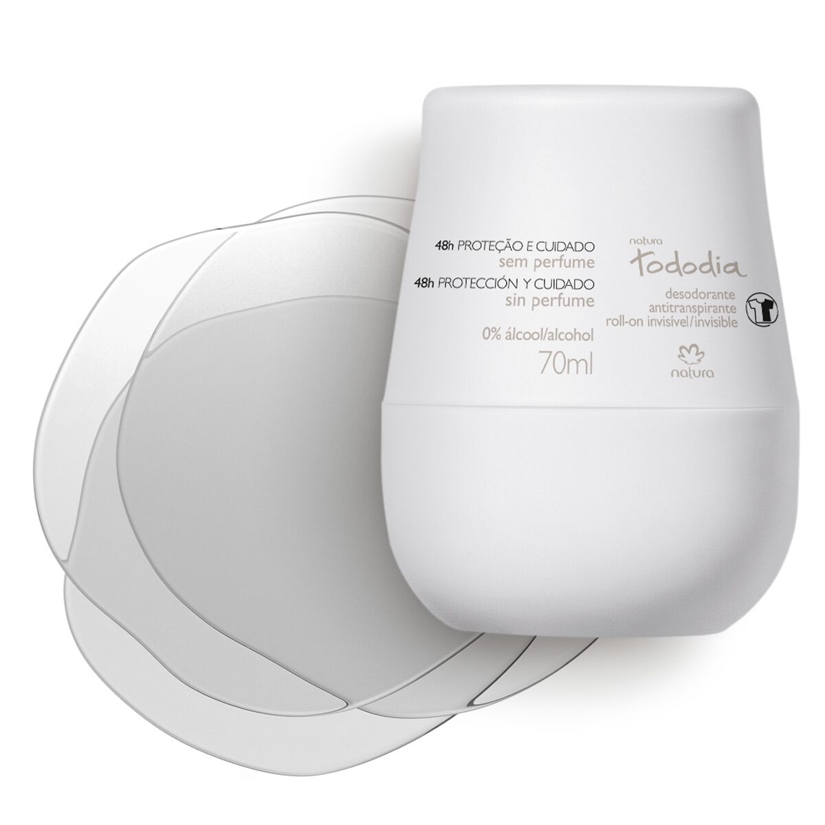 Desodorante Antitranspirante Roll-on Sin Perfume Tododia Natura 70ml Pack 3