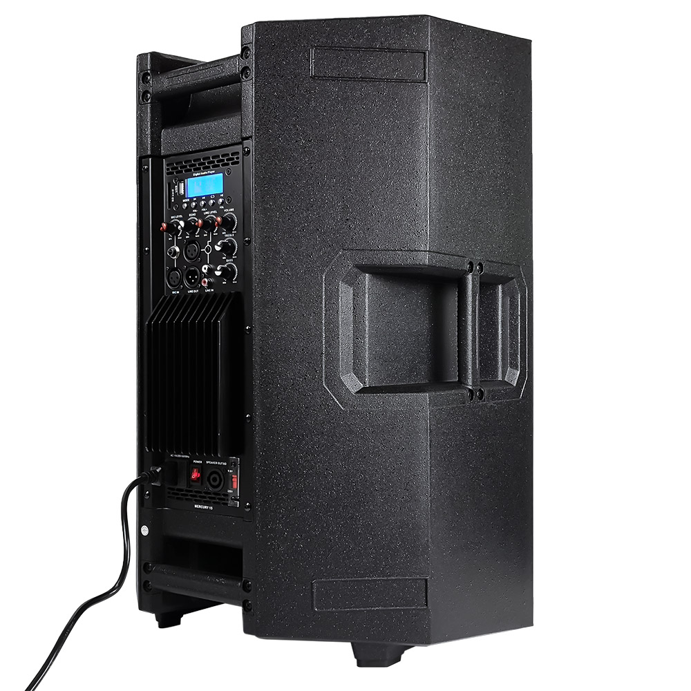 Bafle Amplificado de 15 Pulgadas con 150 Watts de Potencia Musical de Gran Calidad Entrada USB Lector SD MiniPlug y Plug RCA Master AVZ-02