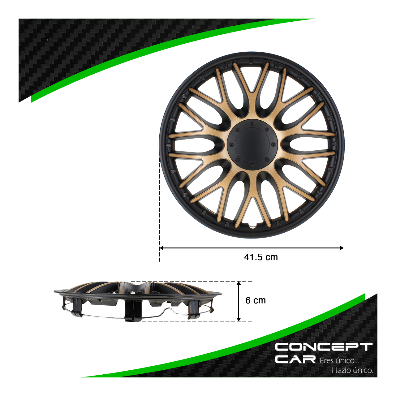 Juego 4 Tapones Rin Calidad Premium Orden Dorado Rin 15