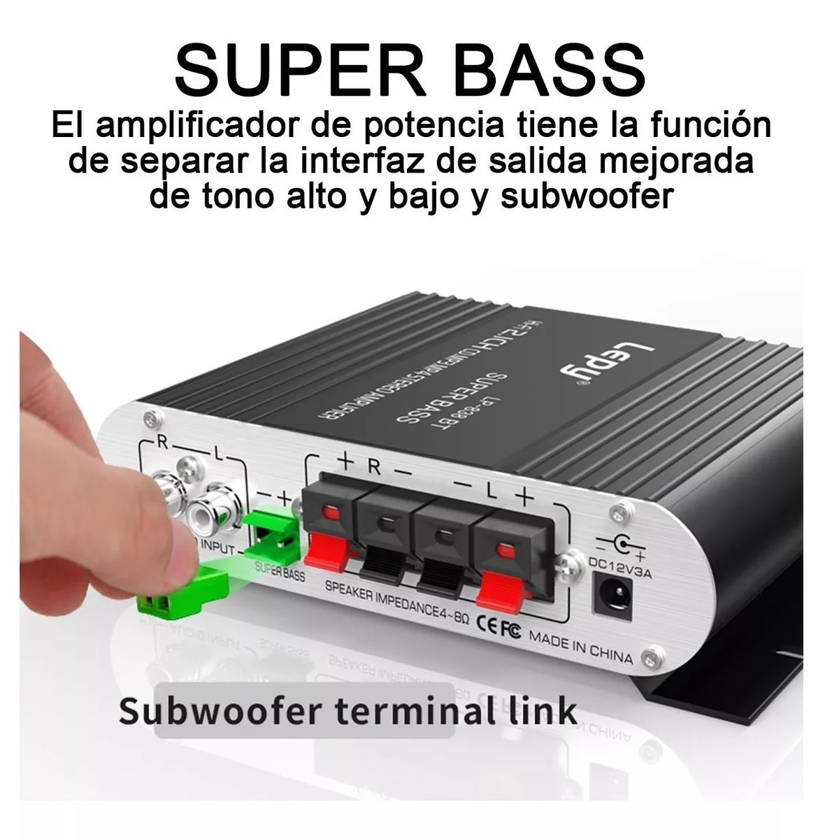 Amplificador 2.1 Hifi Stereo Subwoofer Con Bluetooth