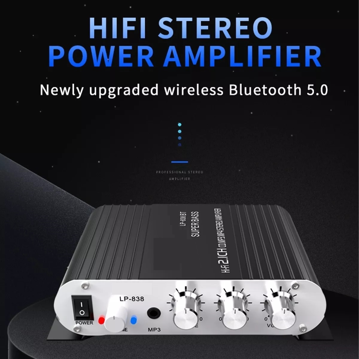 Amplificador 2.1 Hifi Stereo Subwoofer Con Bluetooth