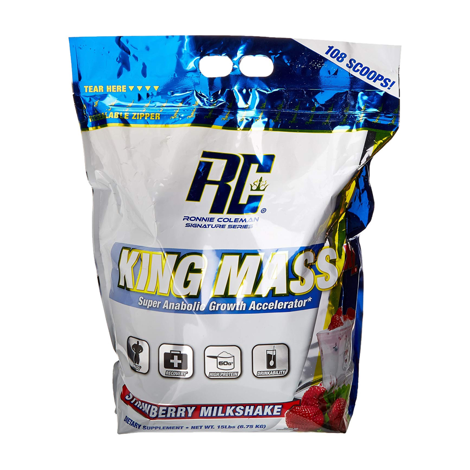 Ganador Ronnie Coleman King Mass XL 15lbs 54 Serv. - Chocolate