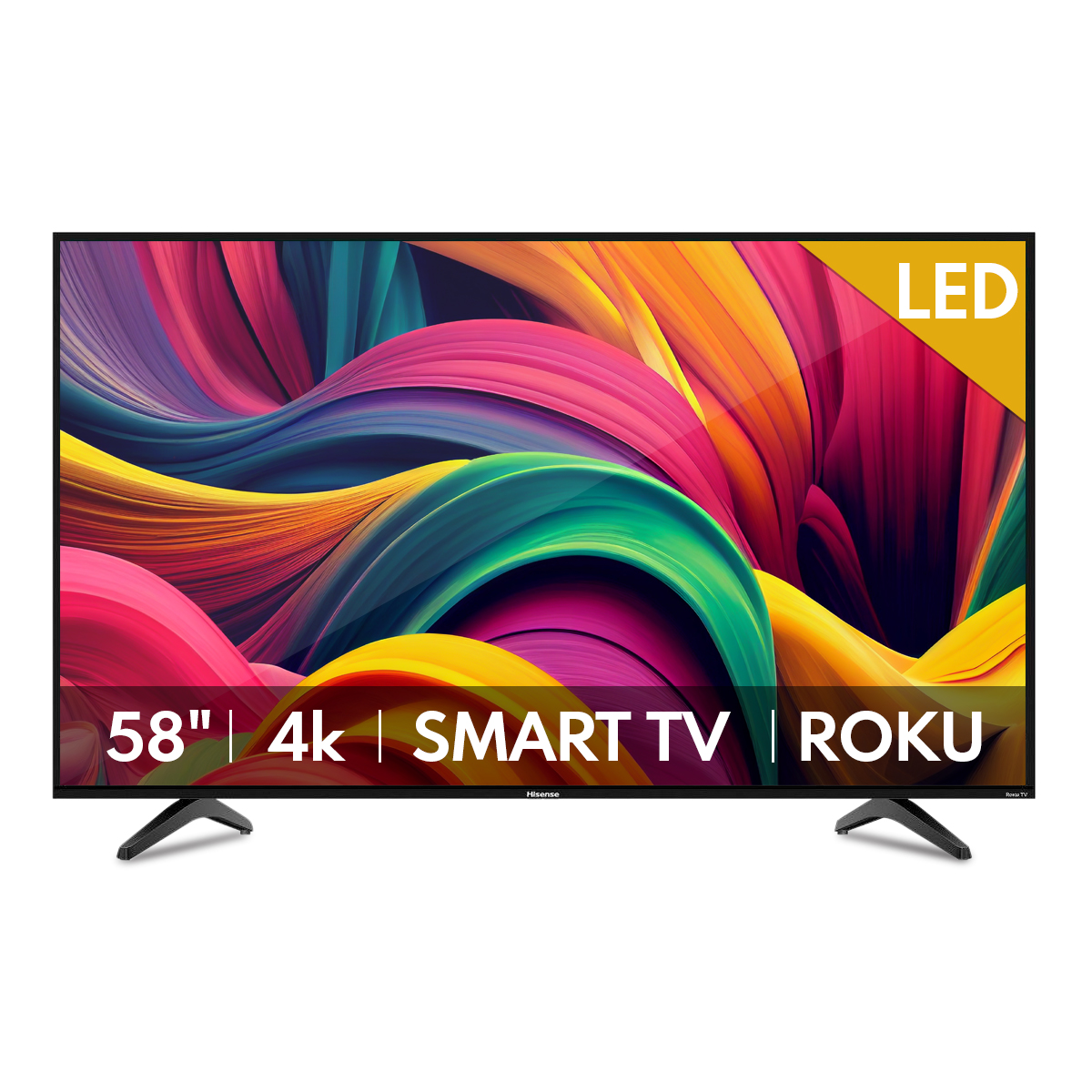 Pantalla Hisense 58Pulg 4K Smart TV Roku 58R6E3