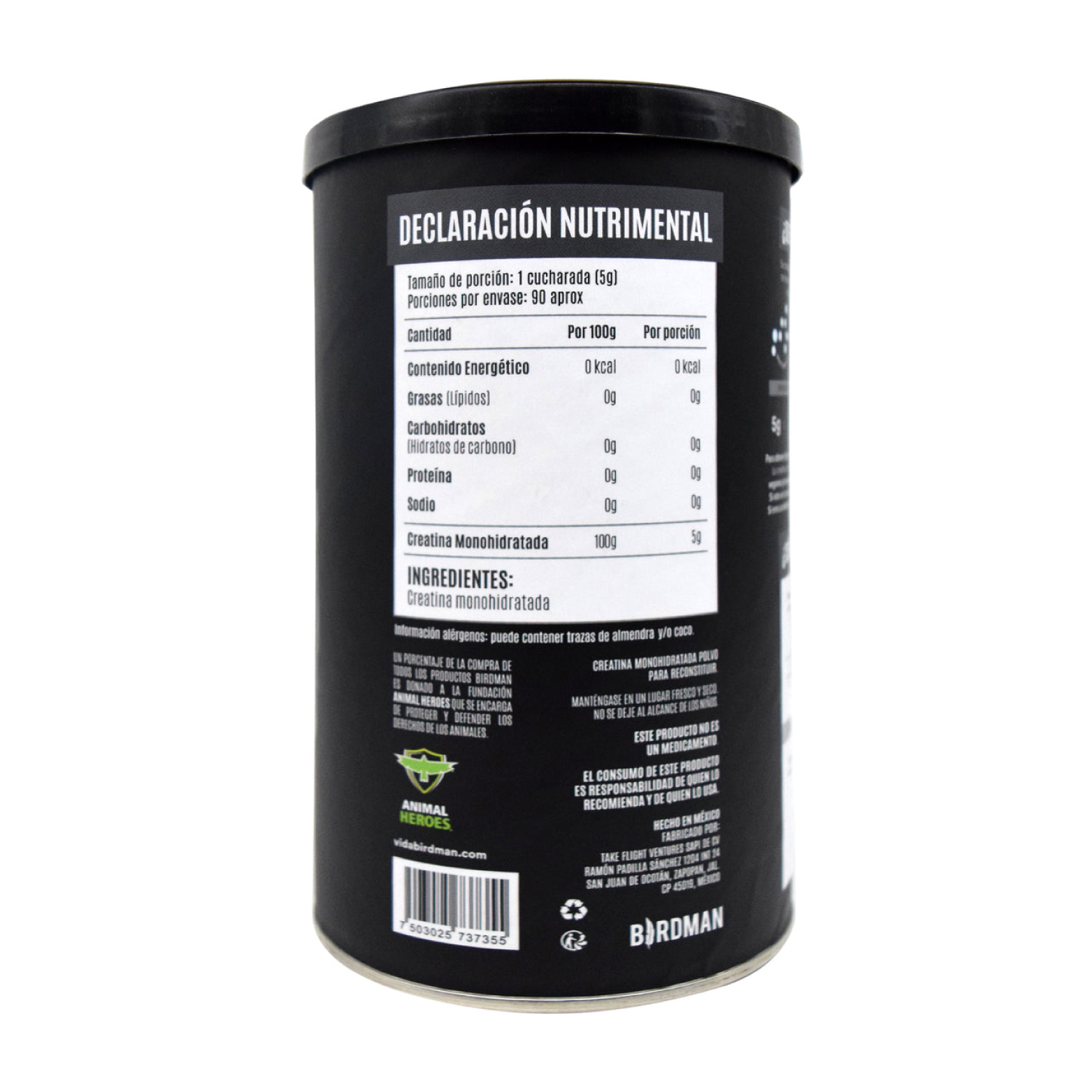 Creatina Monohidratada Birdman 450g 90 Serv..