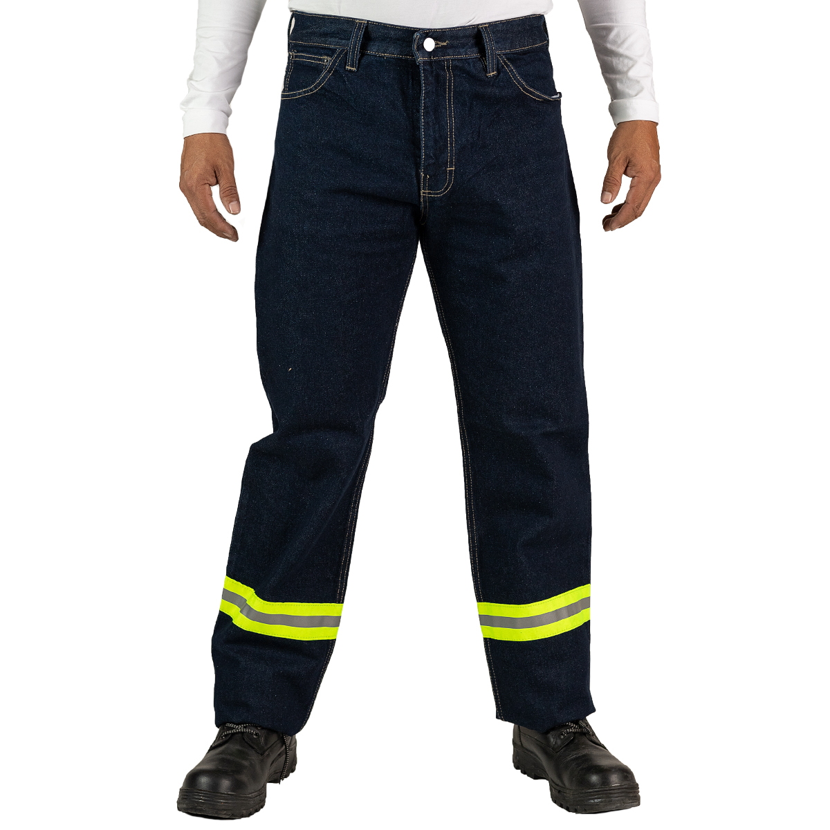 Pantalón De Hombre Con Reflejante Mezclilla Gruesa Vaquero American Force F-14