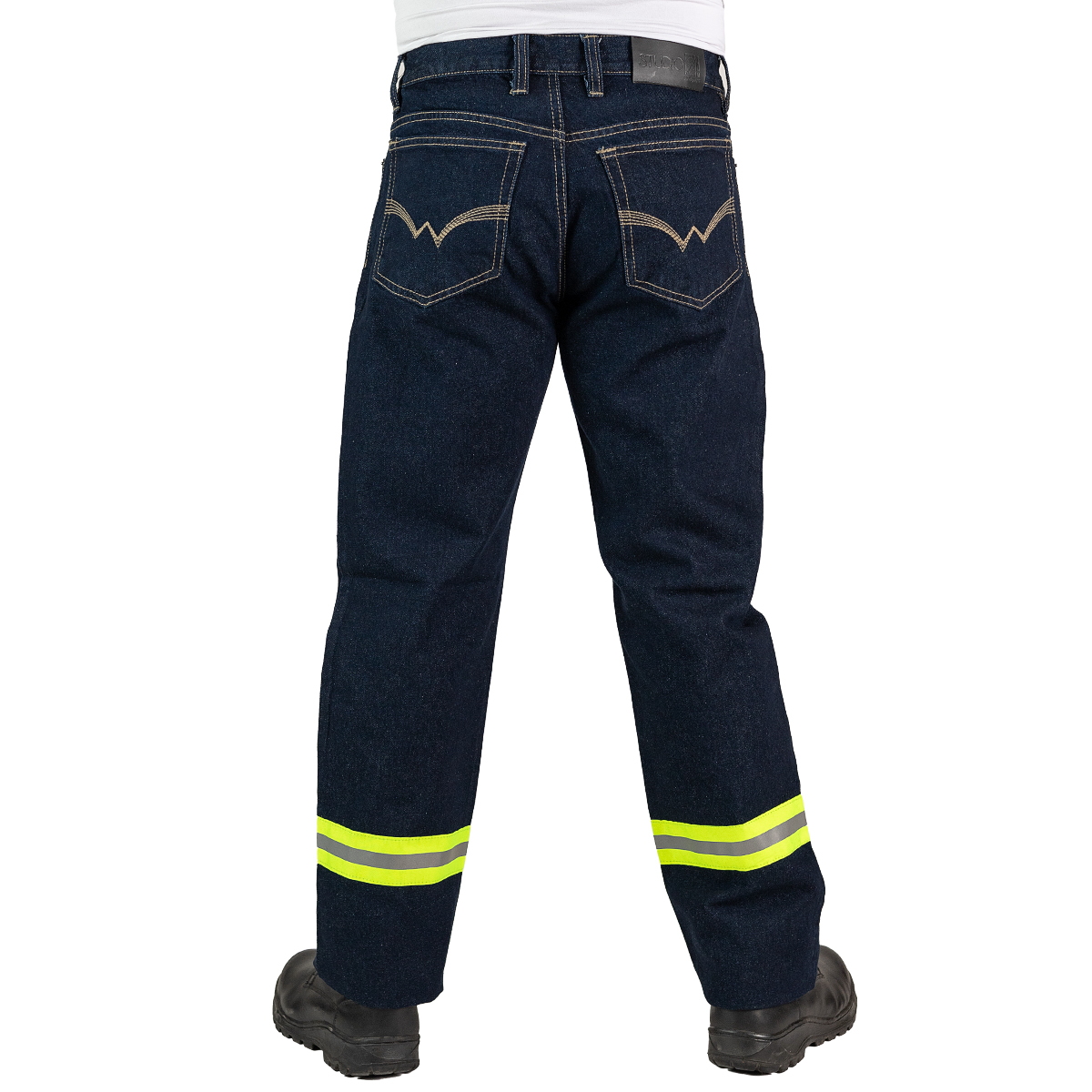 Pantalón De Hombre Con Reflejante Mezclilla Gruesa Vaquero American Force F-14