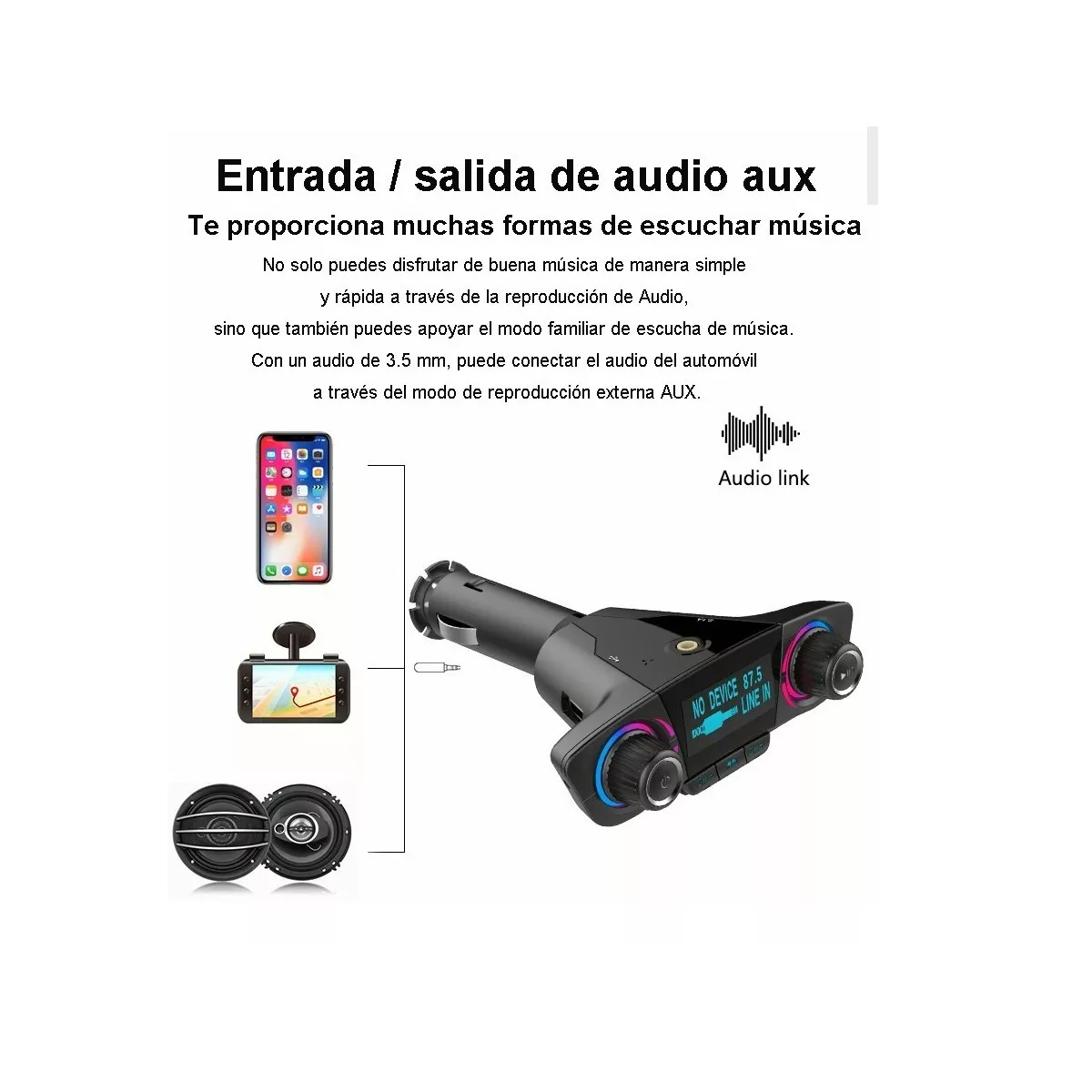 Reproductor Música Para Automóvil Bluetooth