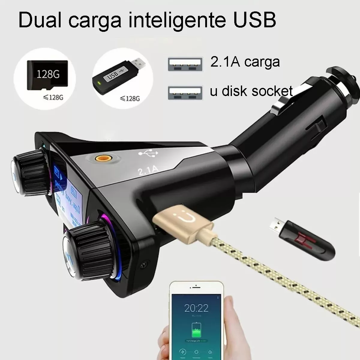 Reproductor Música Para Automóvil Bluetooth